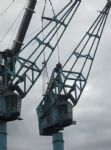 Salford Quays Cranes Demolition